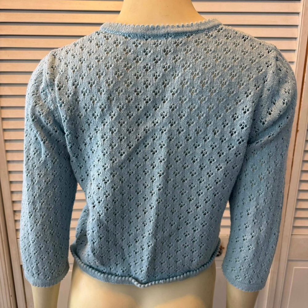 Women's Christopher & Banks Light Blue Shrug Sweater M - Picture 3 of 10